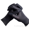 Gants d'examen médical nitrile sans poudre jetable noir